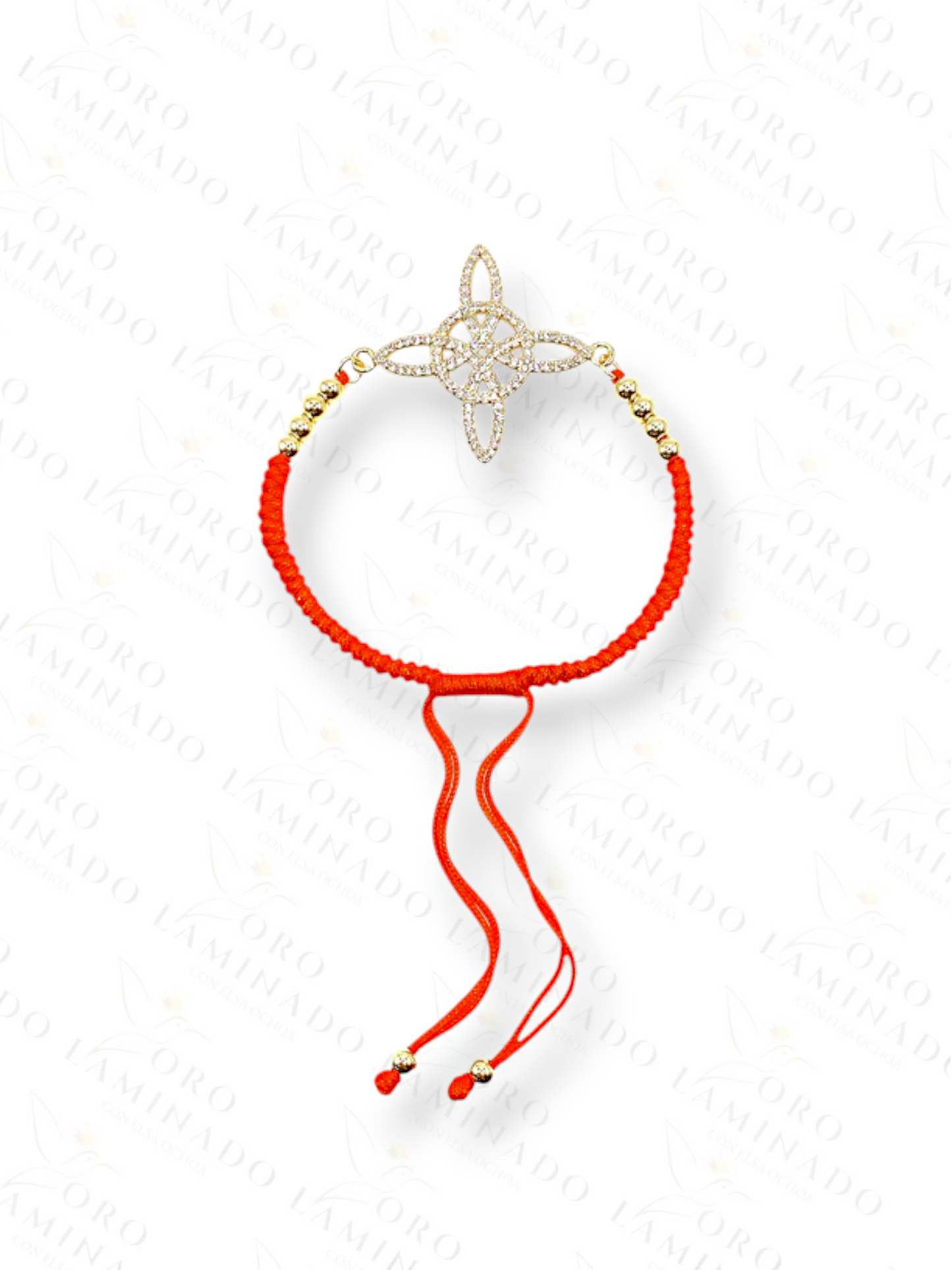 Gold Filled Red Adjustable Witch Knot Bracelet G124