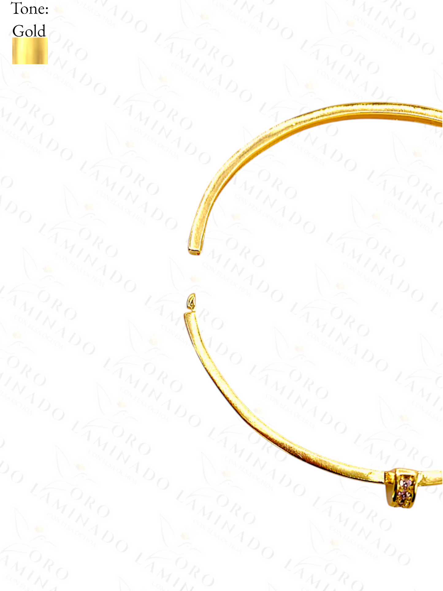 Gold Filled Thin Multicolor Nail Bracelet Y203