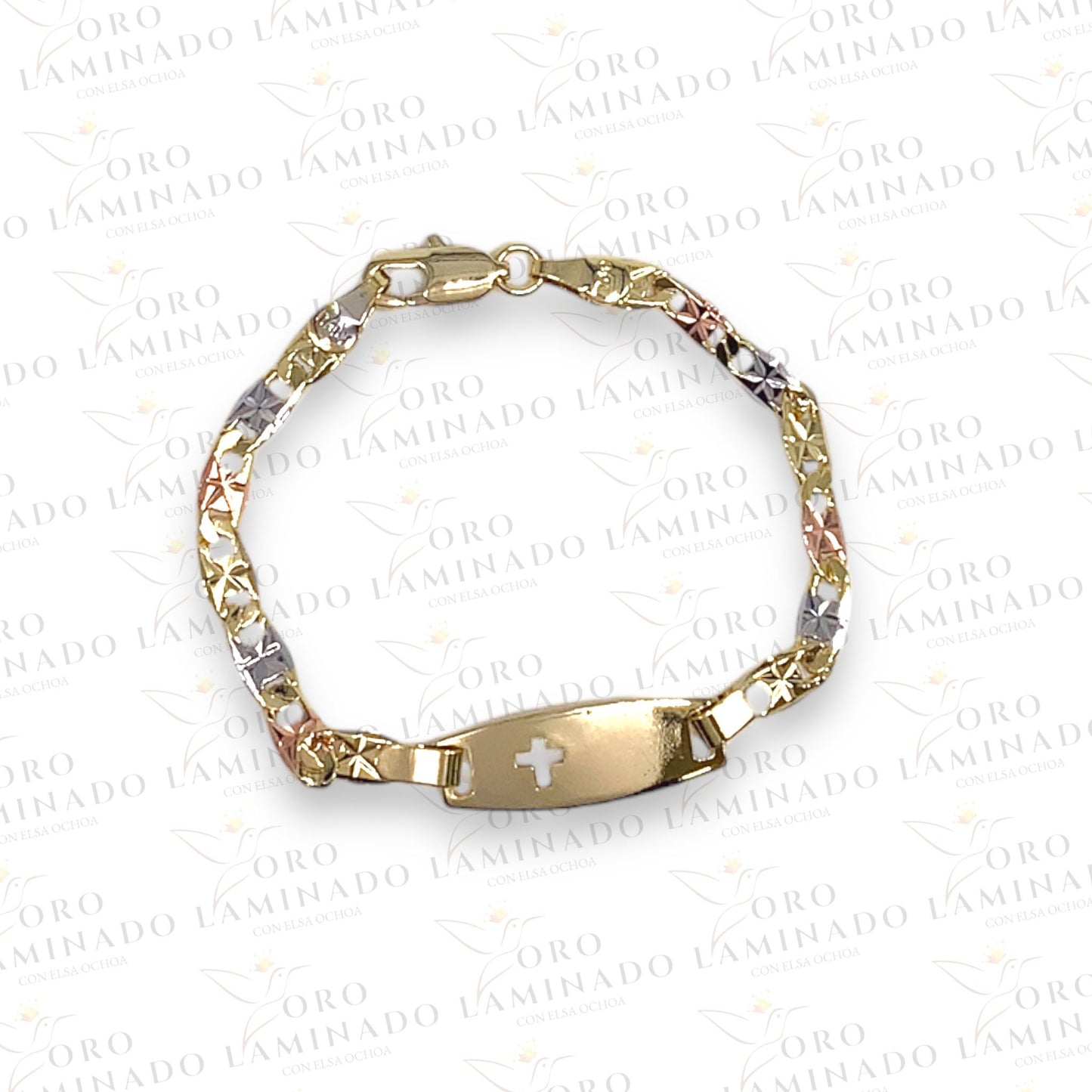 Three Tones Cross Kids Bracelet Y422