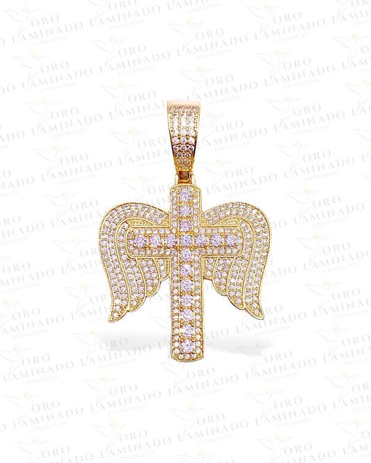 High Quality Cross with Angel Wings Pendant R245