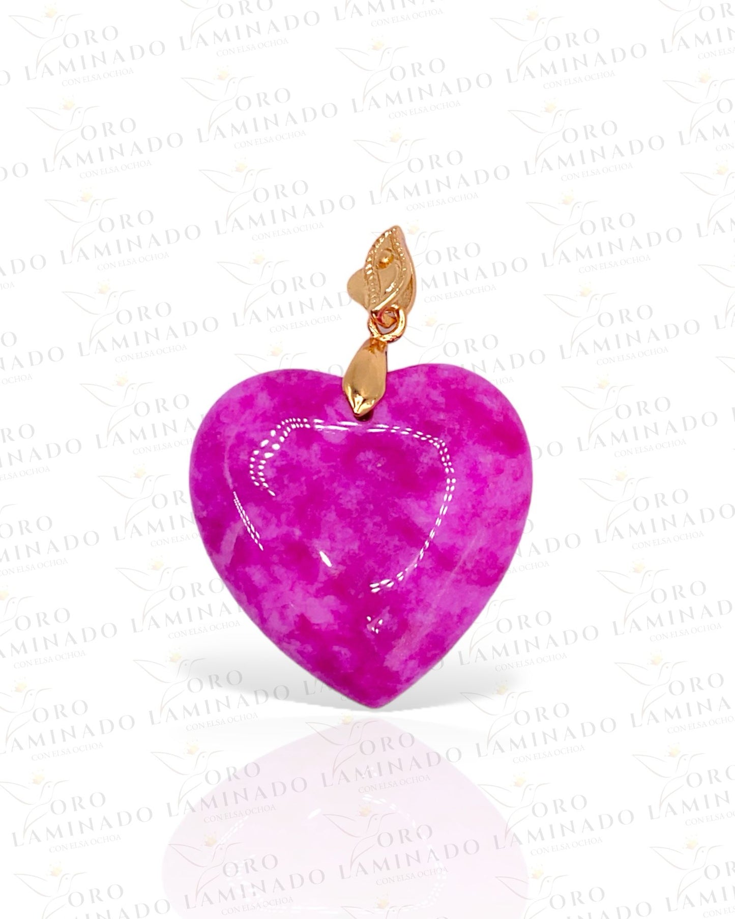 Purple-Pink Heart Pendant G75