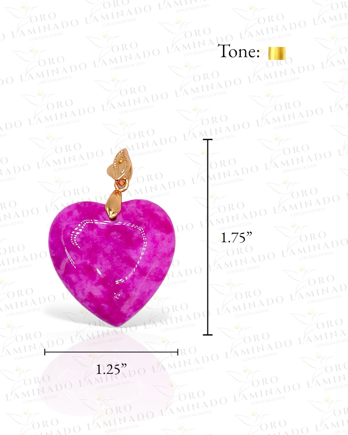 Purple-Pink Heart Pendant G75