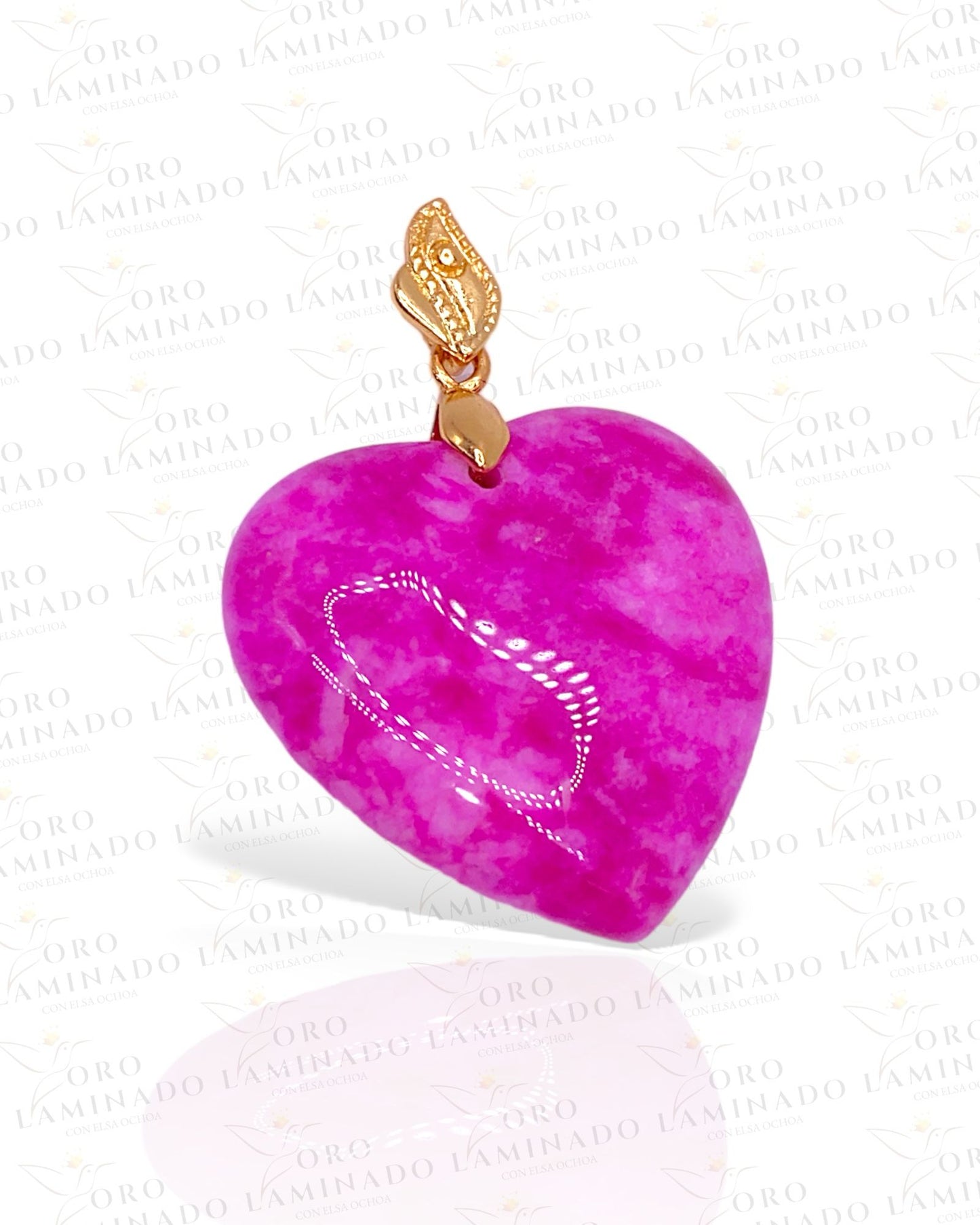 Purple-Pink Heart Pendant G75