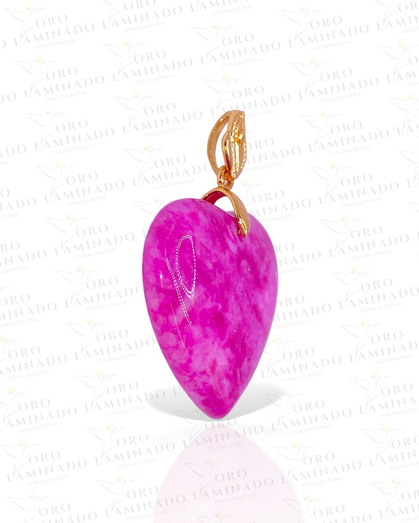 Purple-Pink Heart Pendant G75