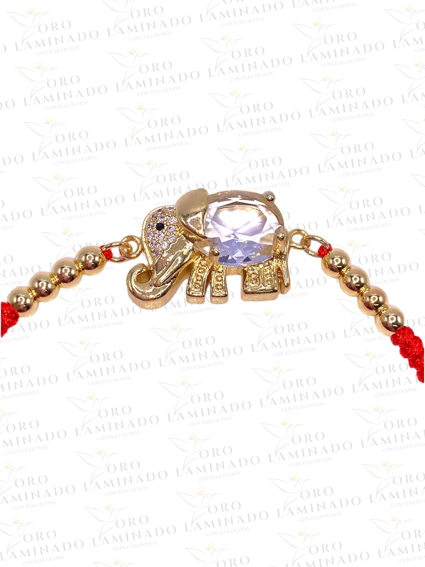 Elephant bracelet with shiny stone B100