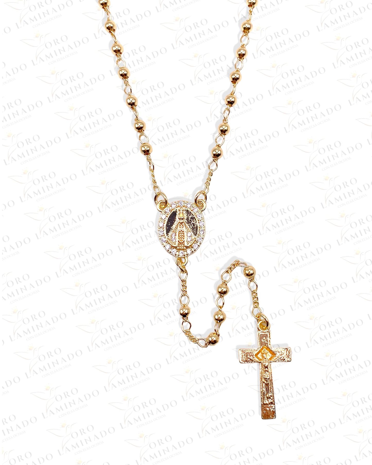 18" Nossa Senhora Aparecida Gold Rosary C404