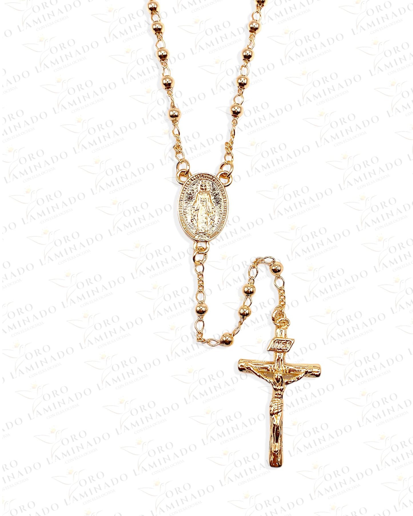 18" Miraculous Virgin Gold Rosary C108