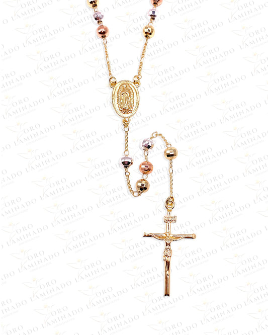 Virgin Mary Tri-Gold Rosary C303