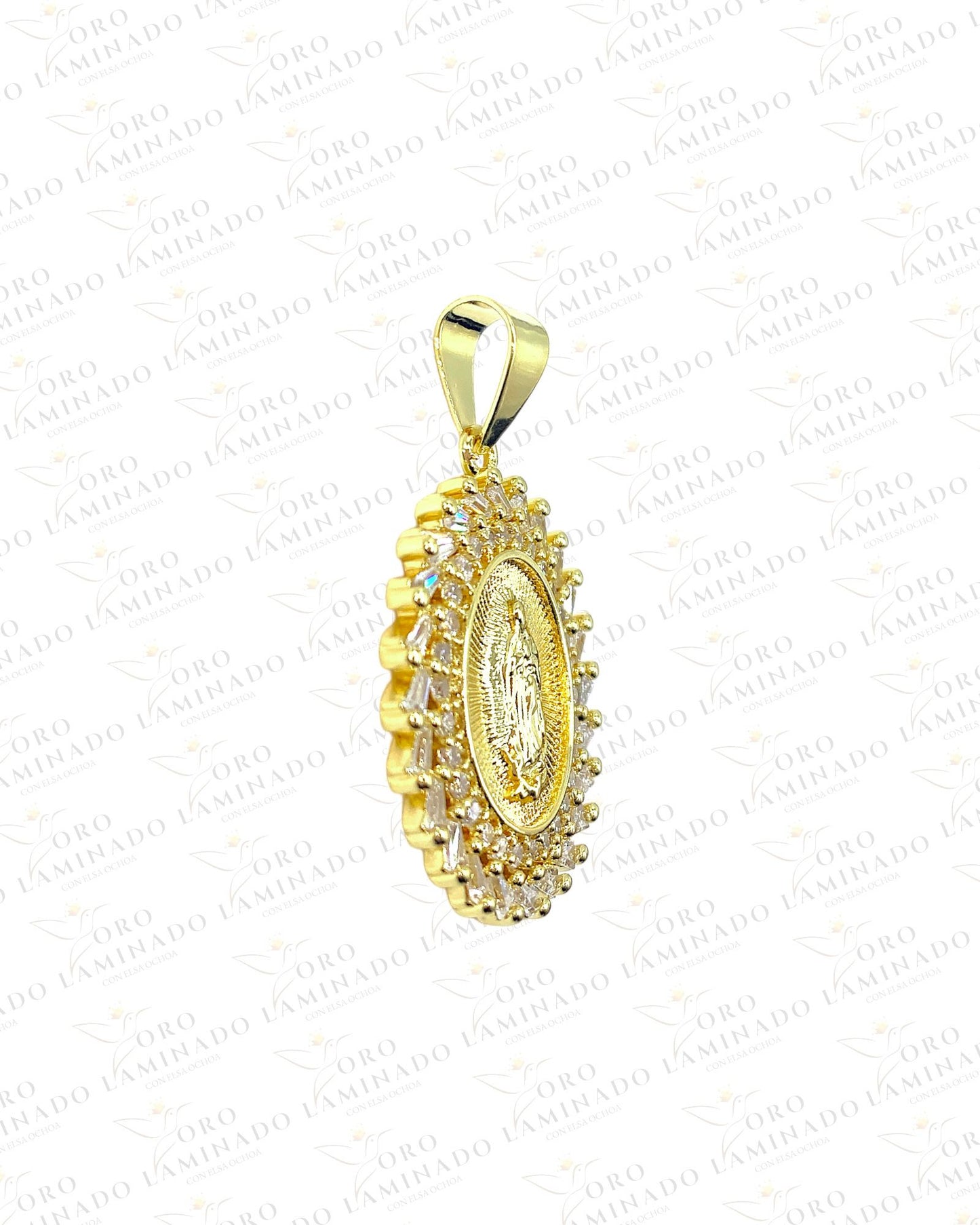 1.50" Oval Pendant with Virgin Mary Pendant B243