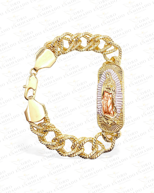 8” Tri-Color Virgin Mary Bracelet B148