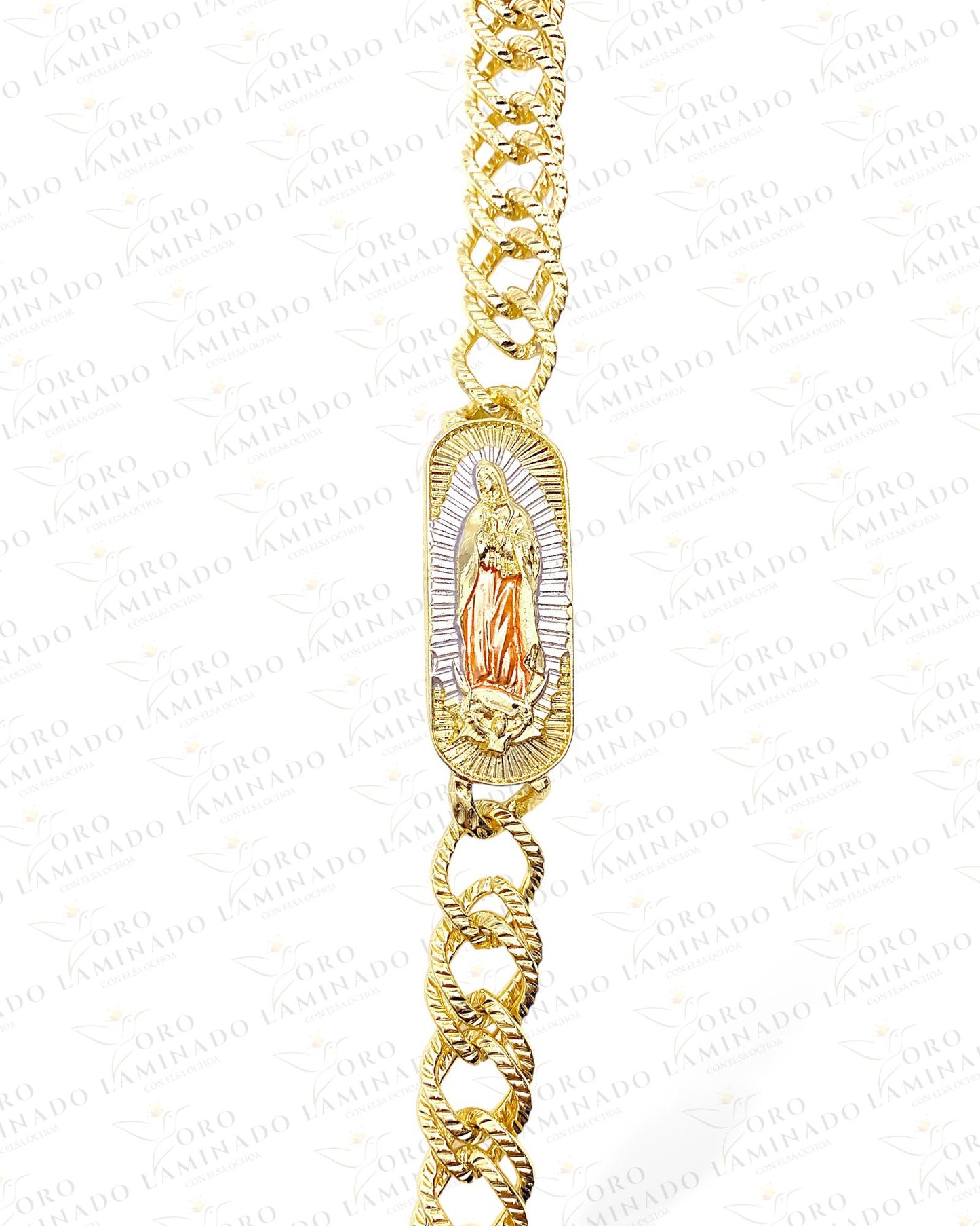 8” Tri-Color Virgin Mary Bracelet B148