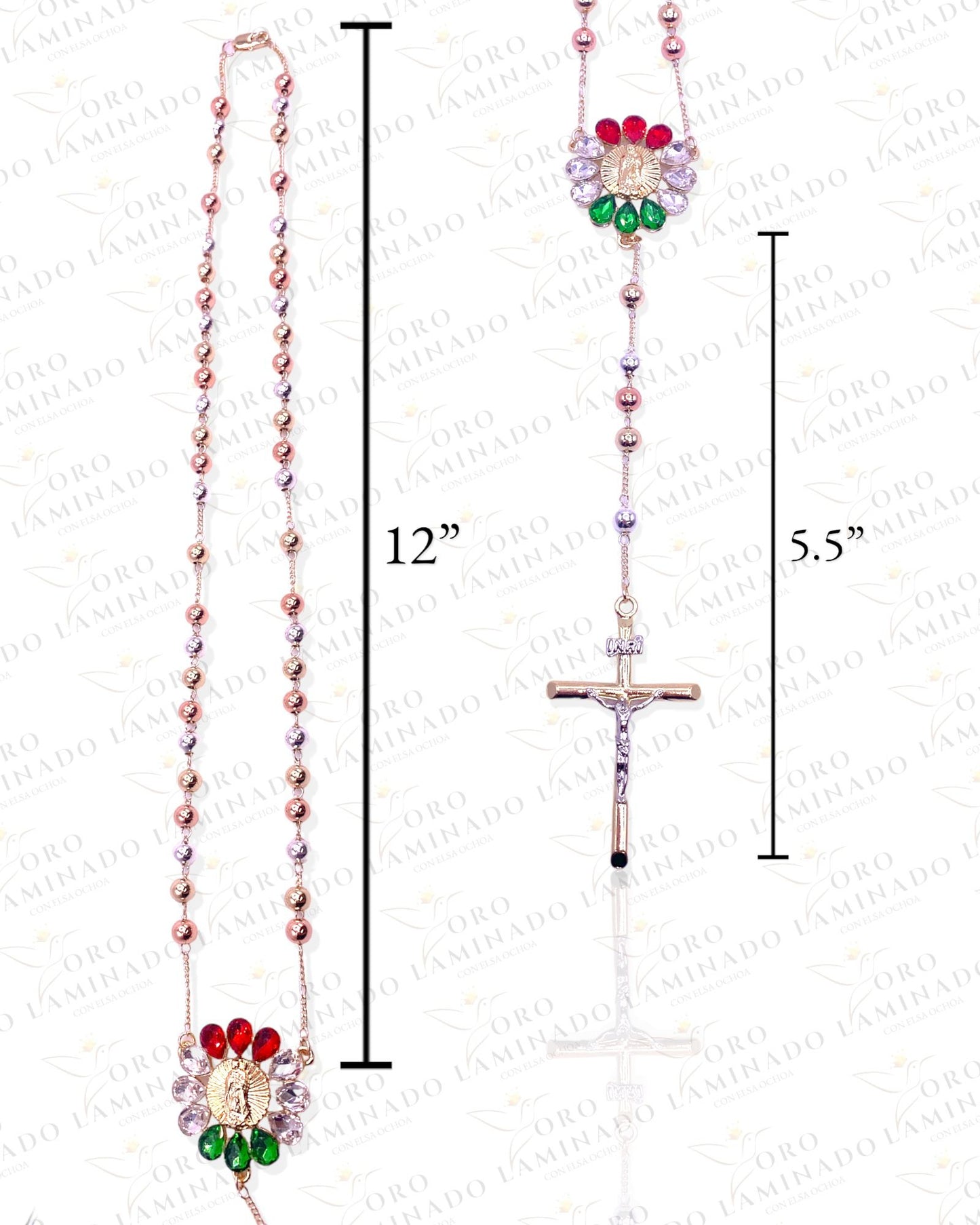 Rosary of Virgen de Guadalupe in flower B288