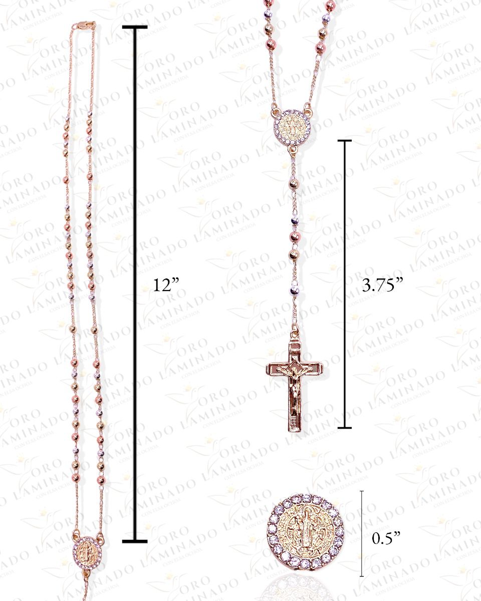 Tricolor Rosary of San Benito with Stones B285