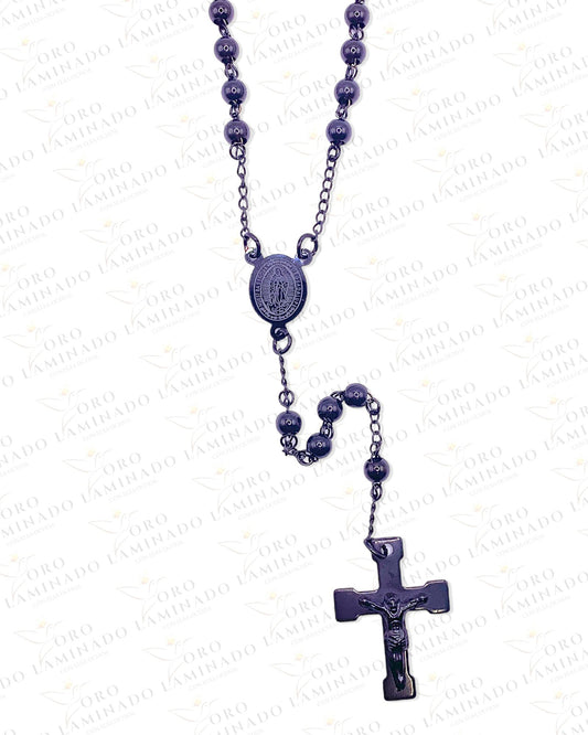 Black Steel Rosary of the Virgen de Guadalupe B277