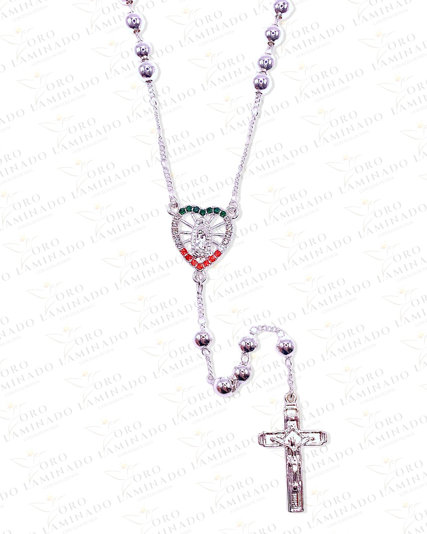 Rosary of Virgen de Guadalupe with heart B279