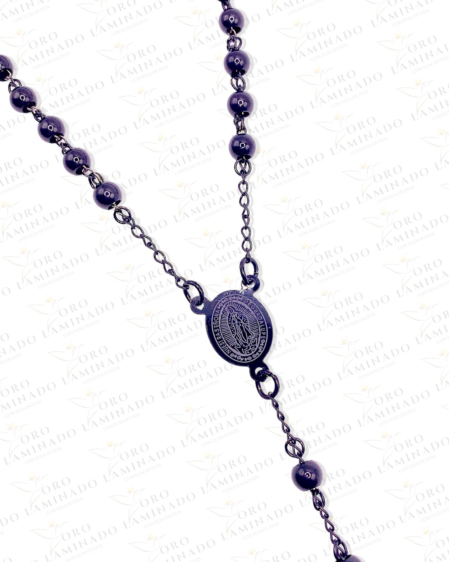 Black steel rosary of the Virgen de Guadalupe B277