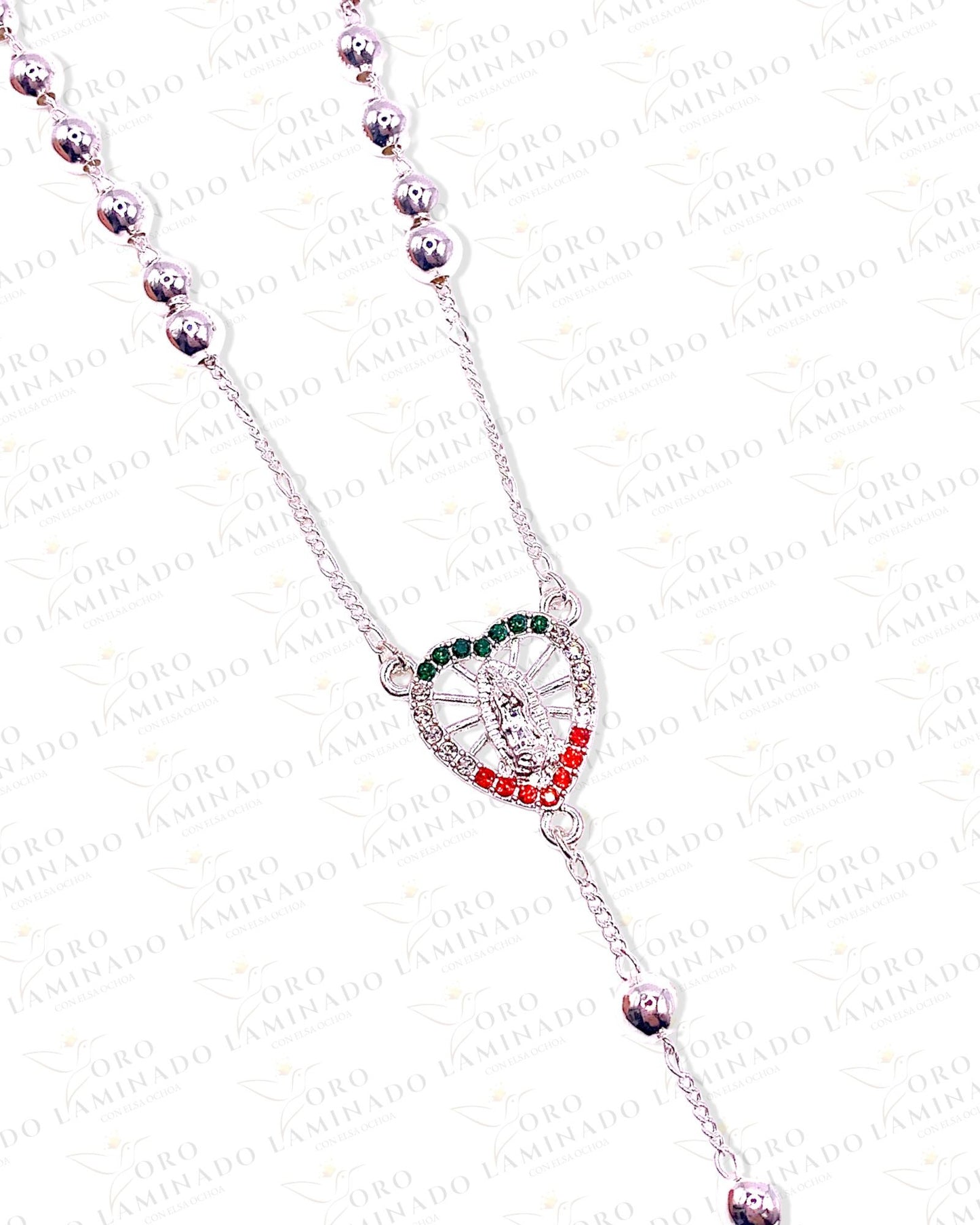 Rosary of Virgen de Guadalupe with heart B279