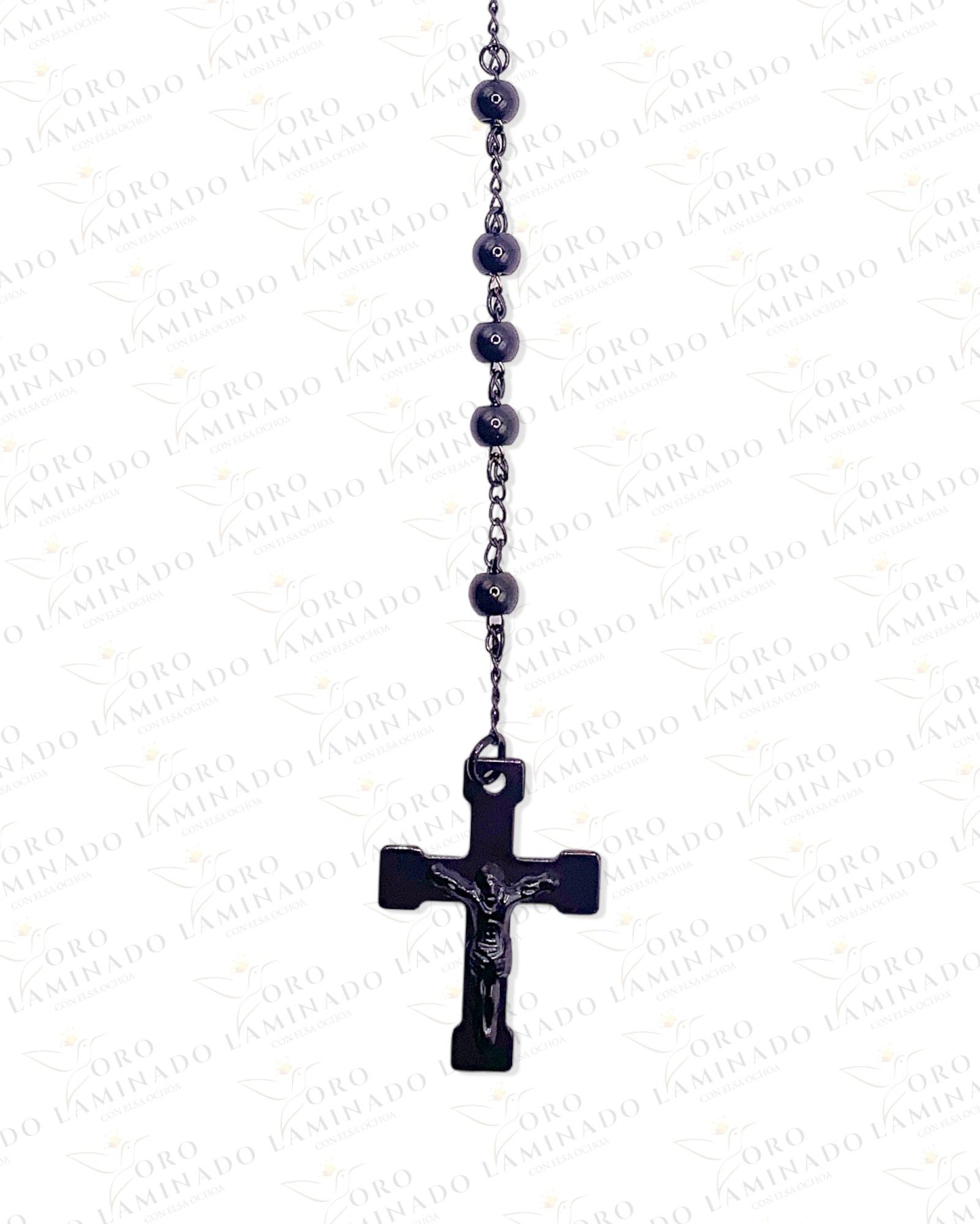 Black steel rosary of the Virgen de Guadalupe B277