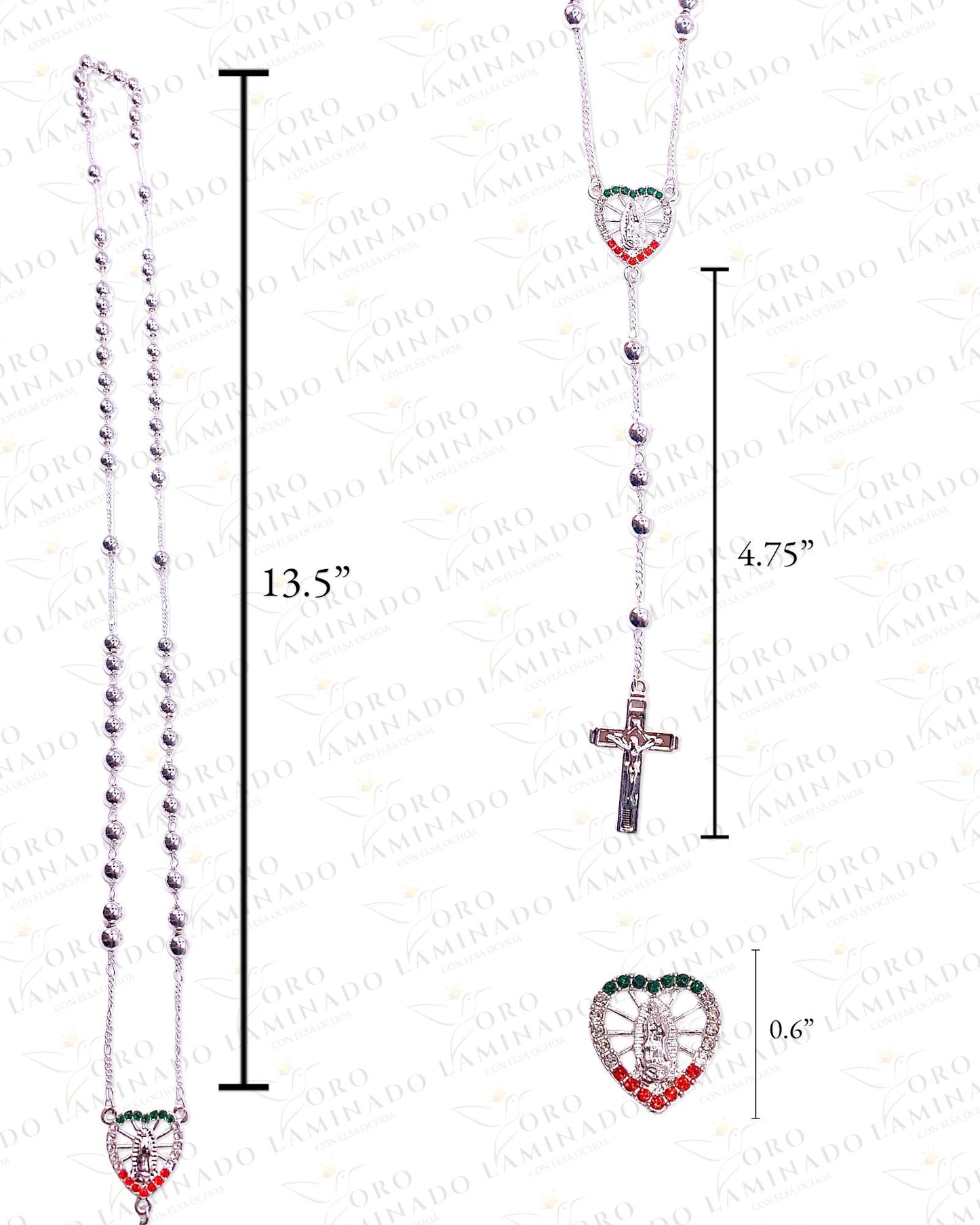 Rosary of Virgen de Guadalupe with heart B279