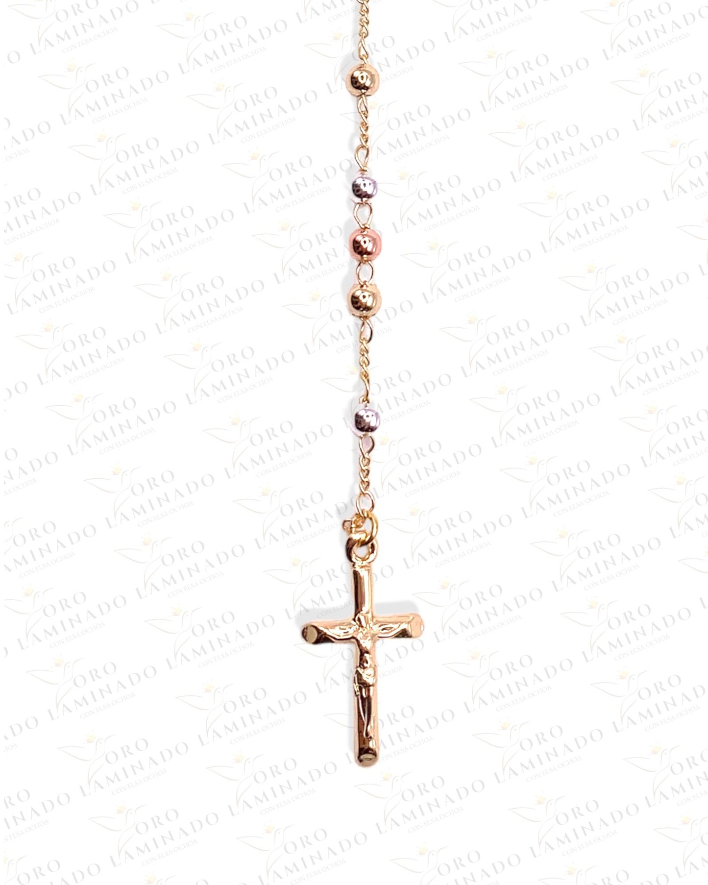 22" Tri-gold Miraculous Virgin Rosary C217