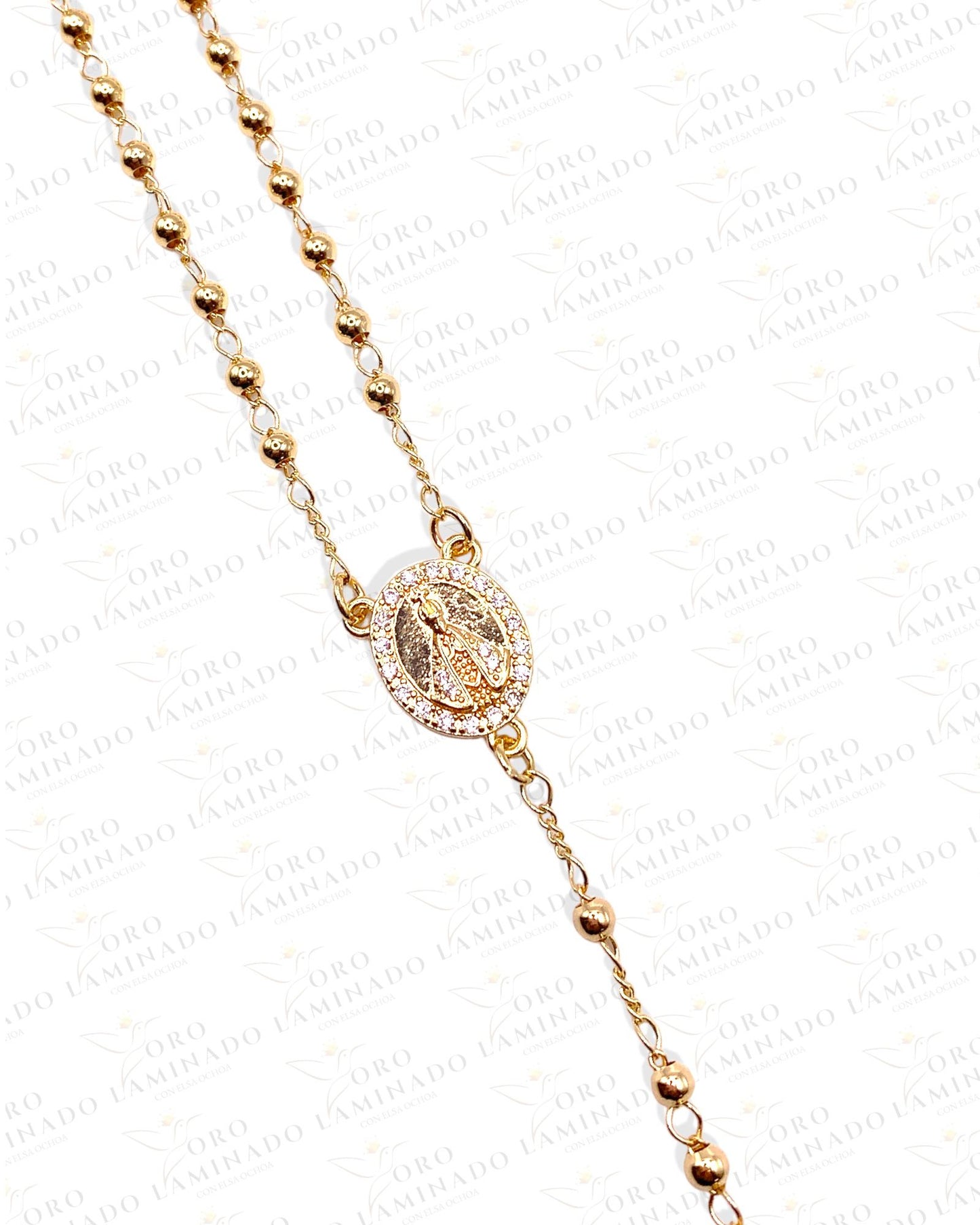 18" Nossa Senhora Aparecida Gold Rosary C404