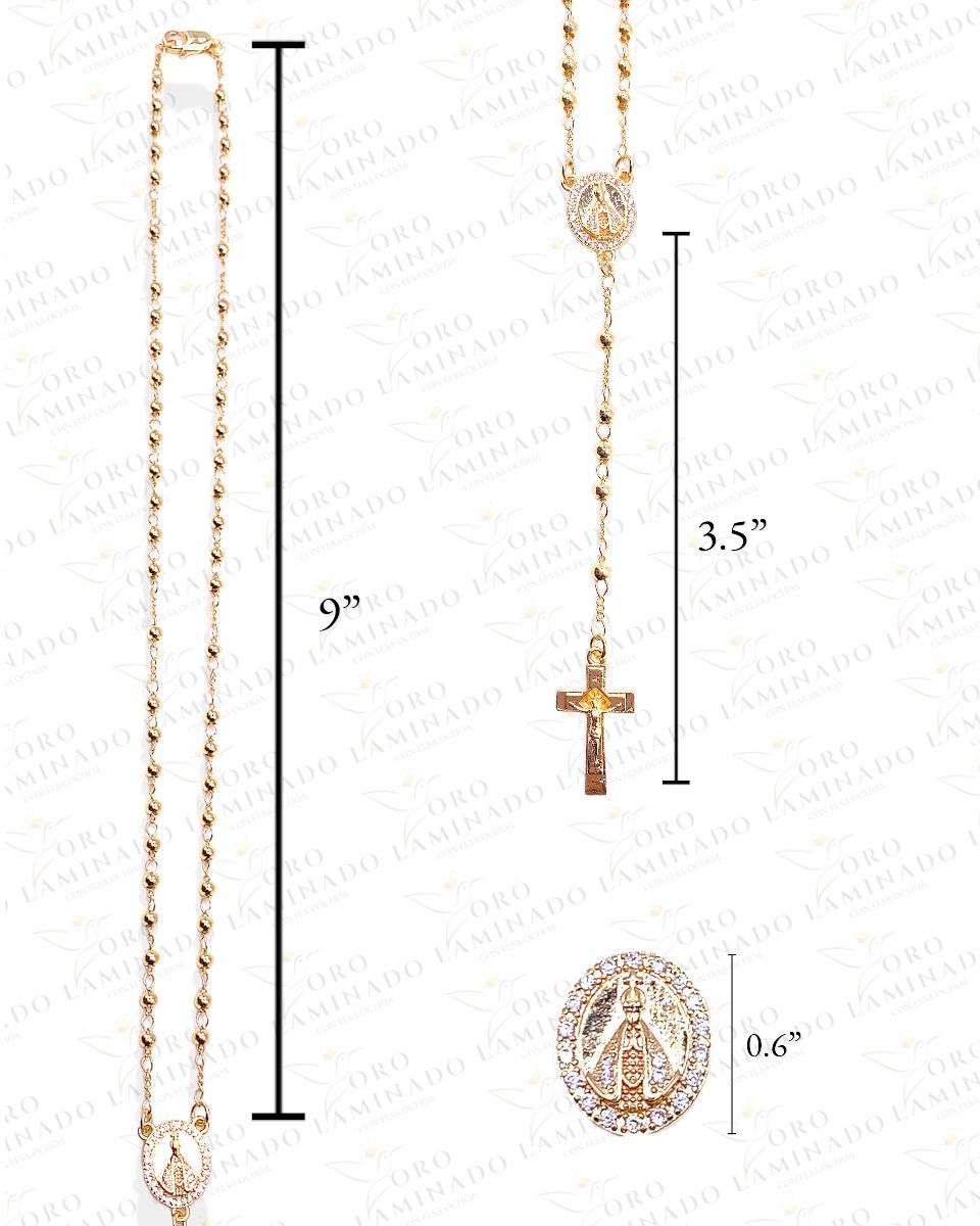 18" Nossa Senhora Aparecida Gold Rosary C404