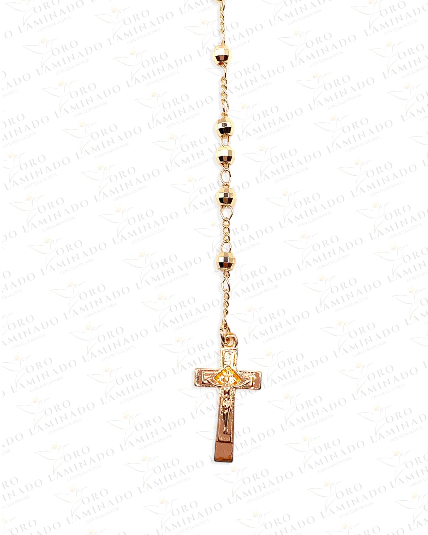 22" Virgin Mary Image Gold Rosary C247