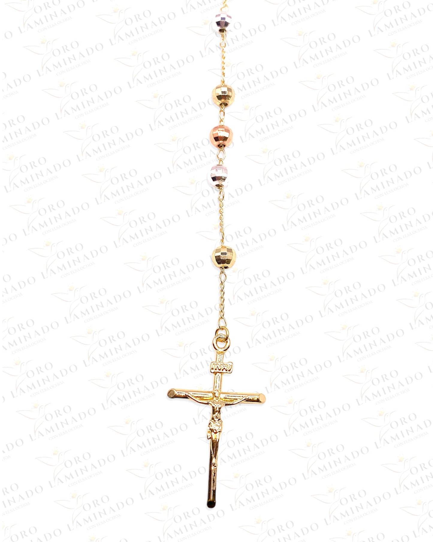 Virgin Mary Tri-Gold Rosary C303