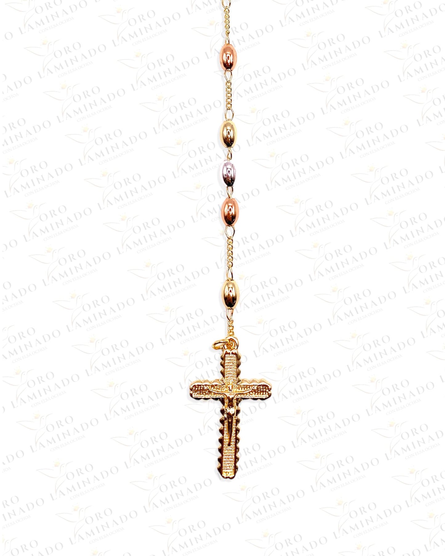 24" Saint Jude Tri-Gold Rosary C81