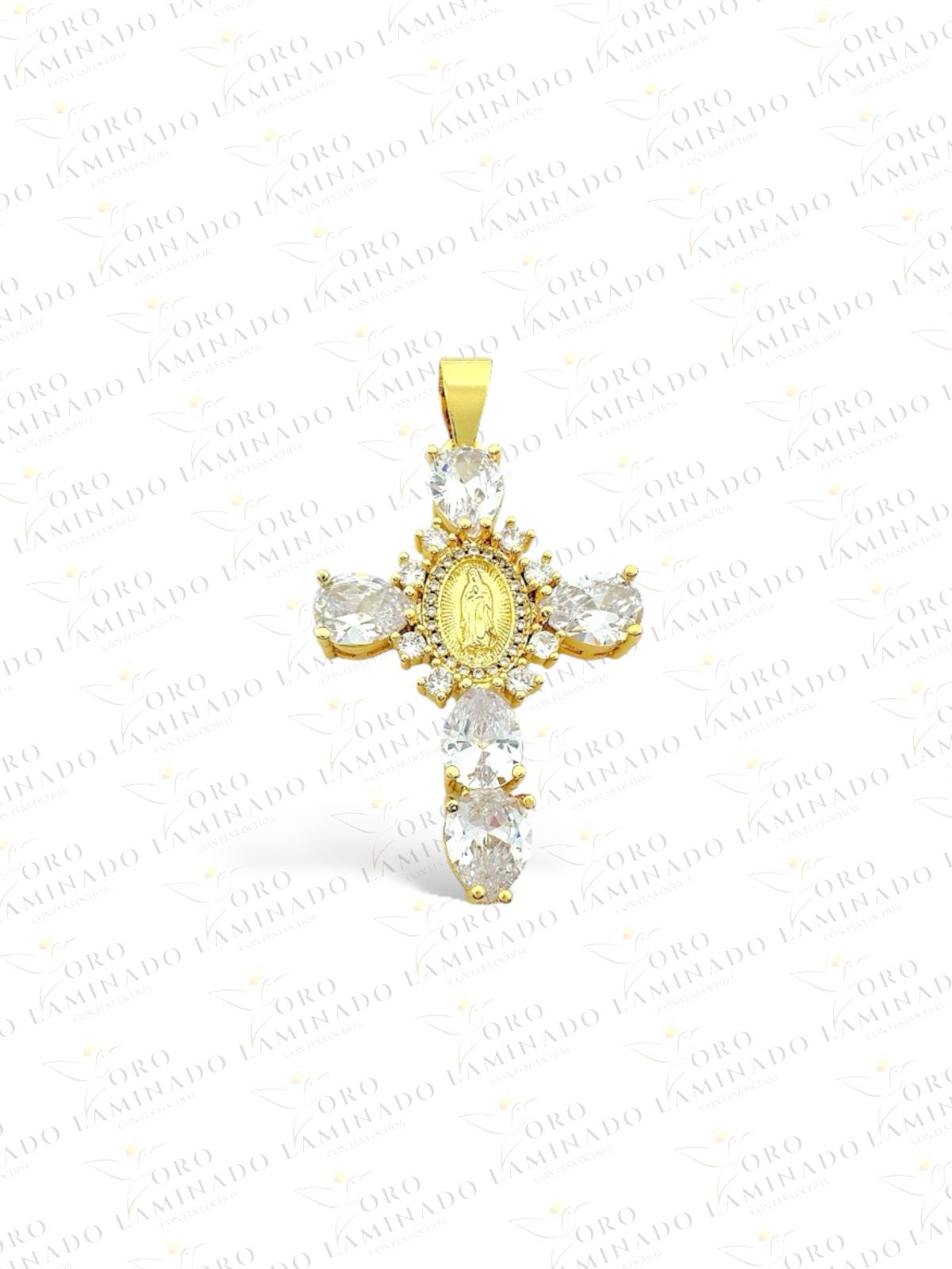 Gold Filled Cross with Virgin Mary Pendant Y52