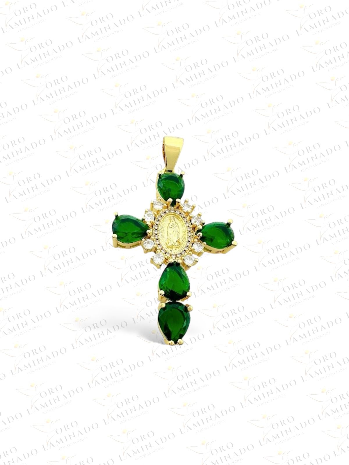 Gold Filled Cross with Virgin Mary Pendant Y52