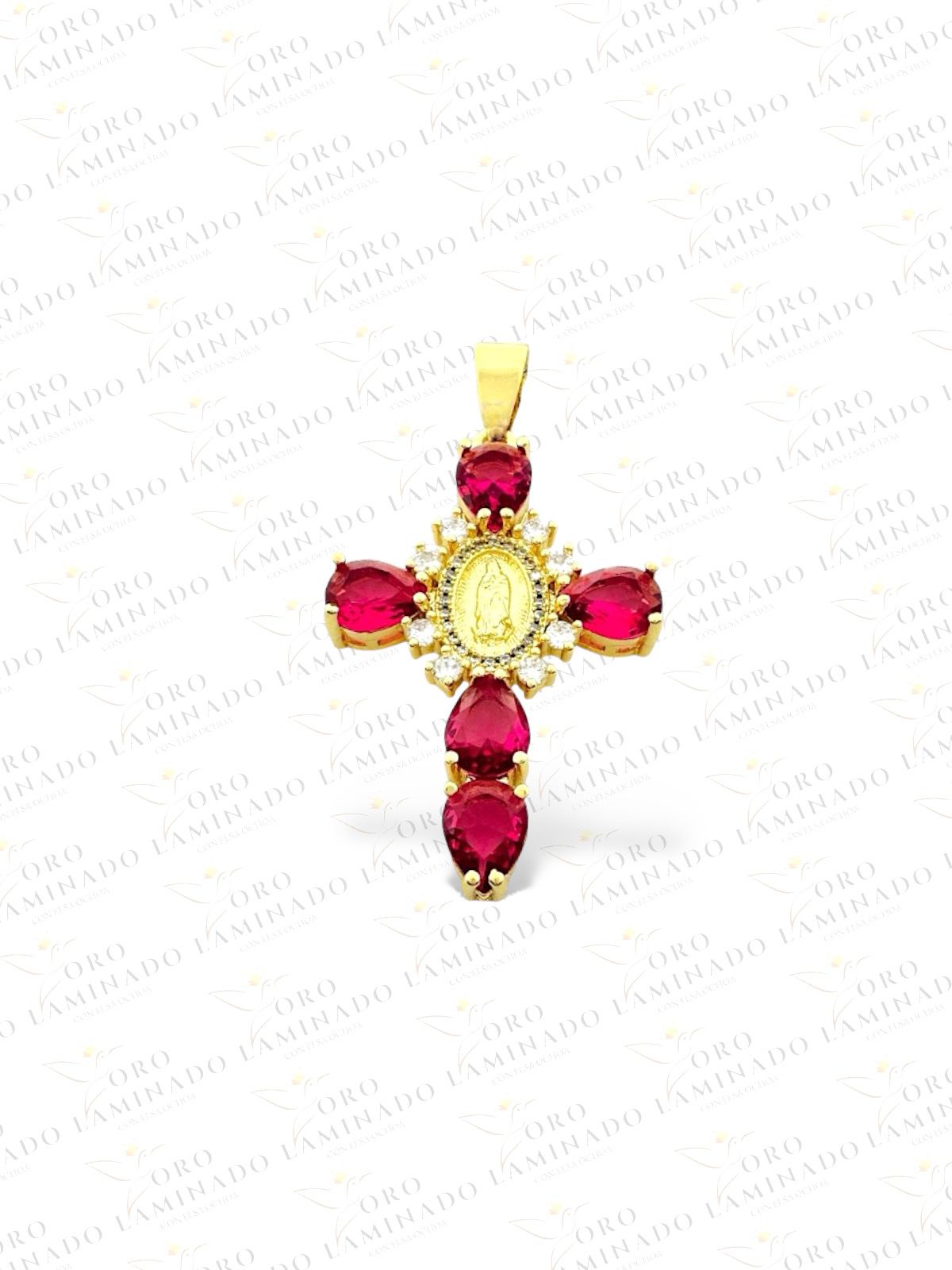 Gold Filled Cross with Virgin Mary Pendant Y52