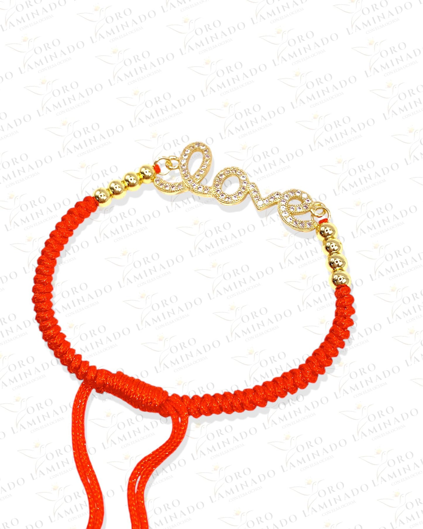 Red "love" bracelet with Stones R80