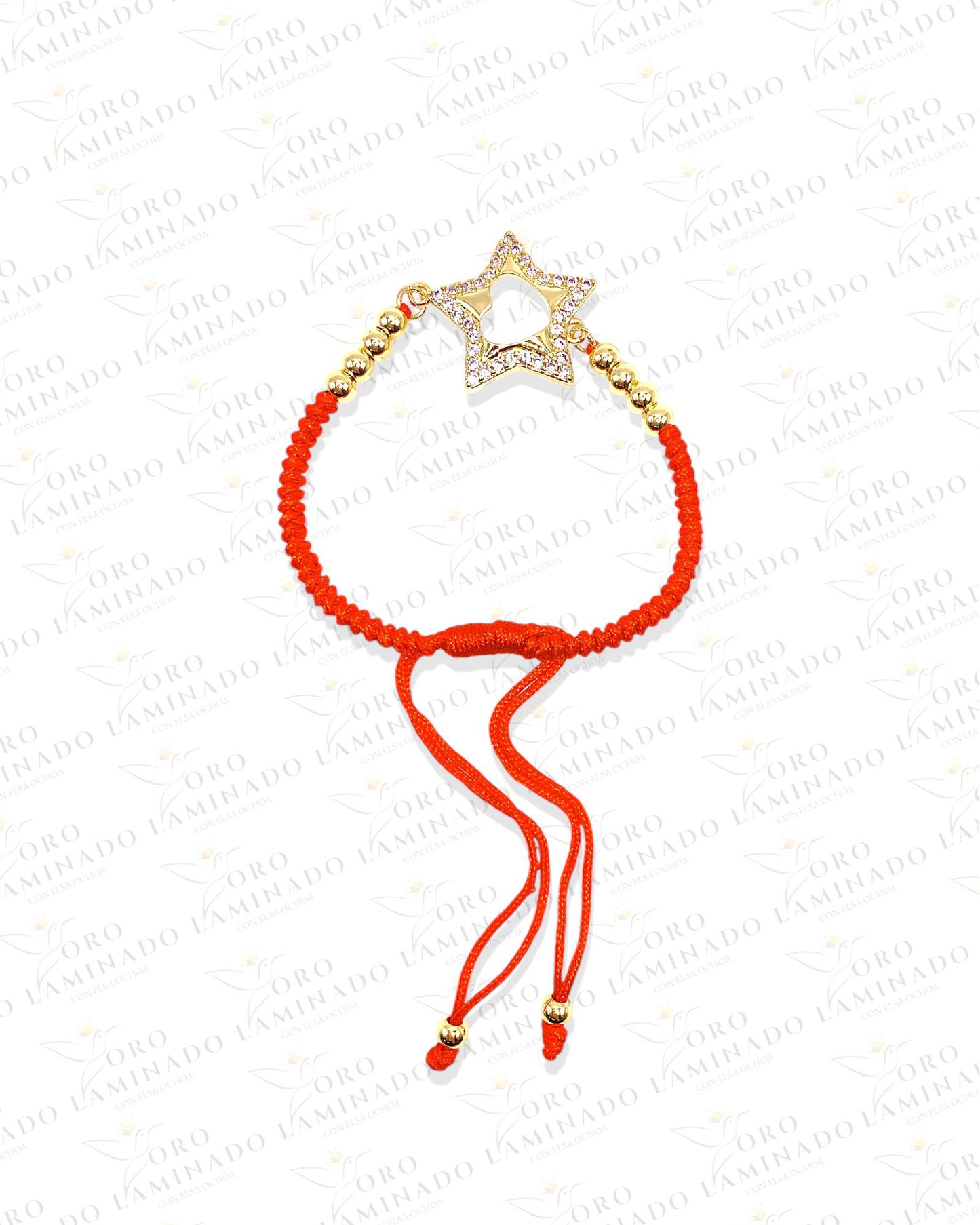 Red Bracelet with a Star R8