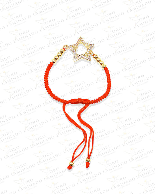 Red Bracelet with a Star R8