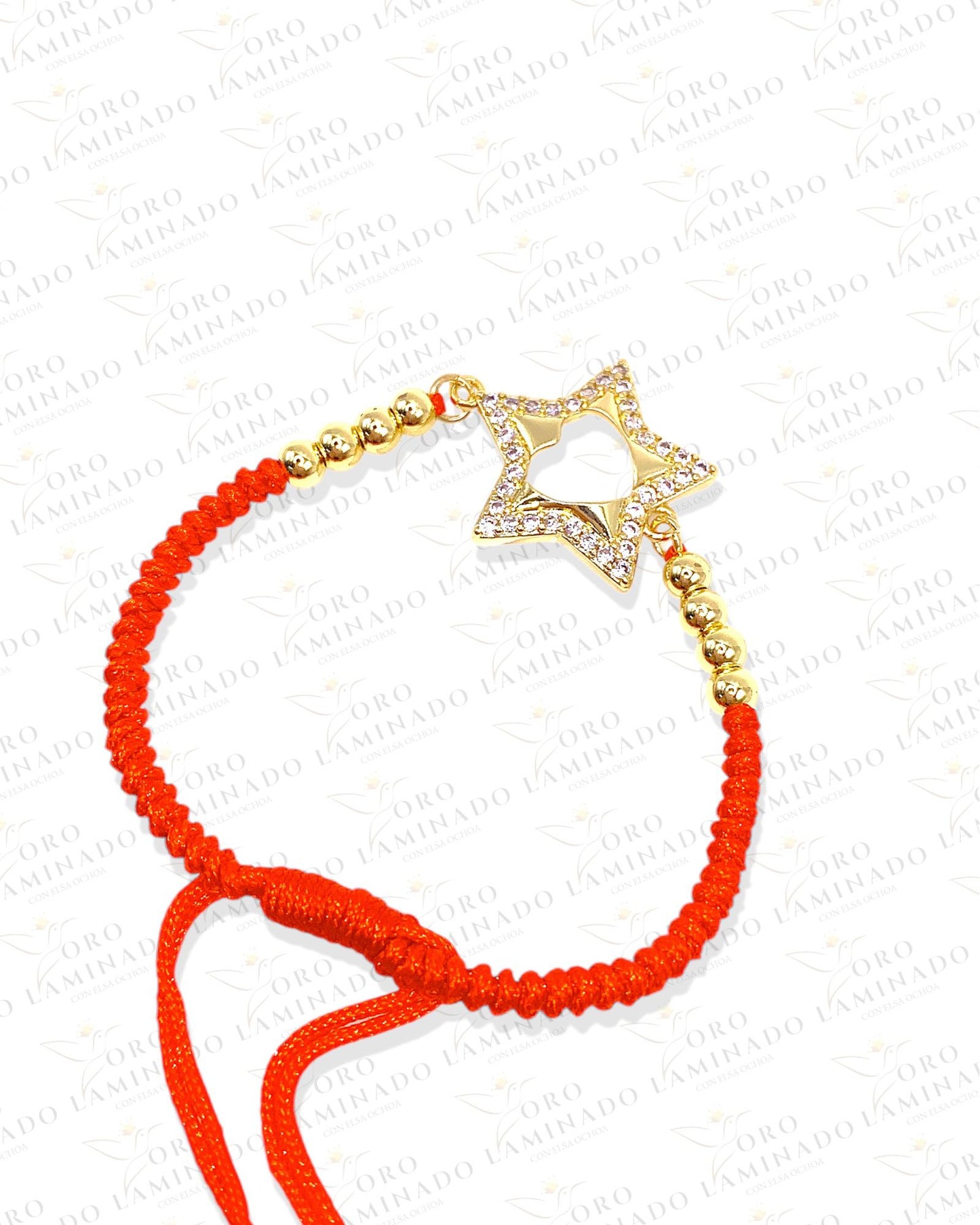 Red Bracelet with a Star R8