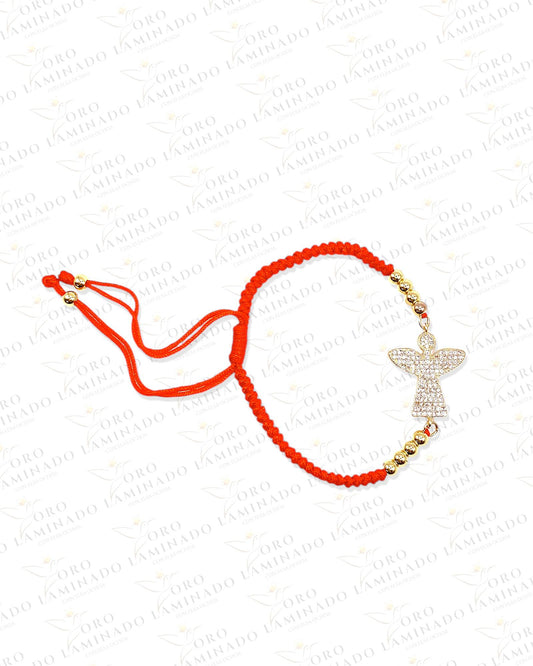 Red bracelet with angel G114