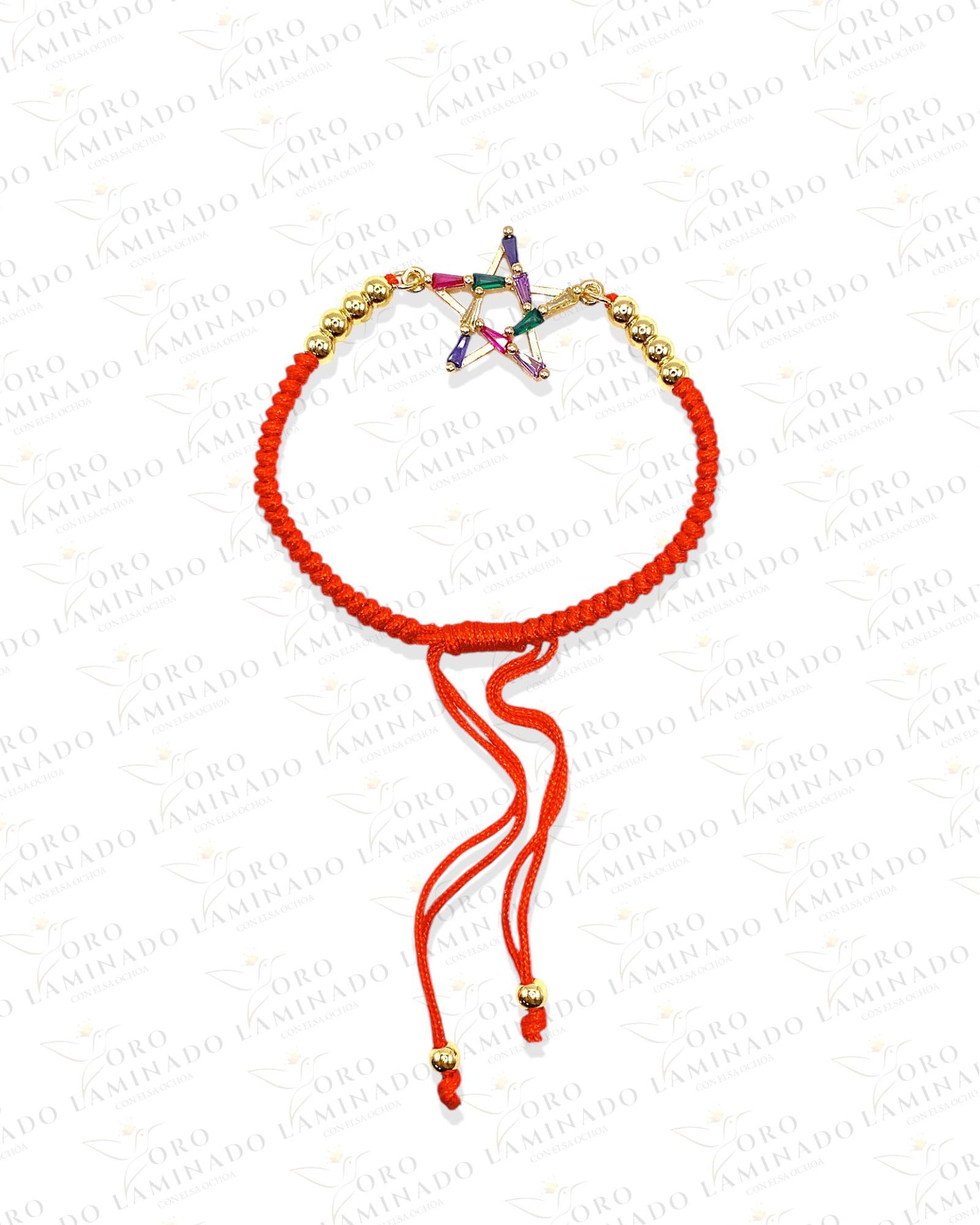 Red bracelet with star G123