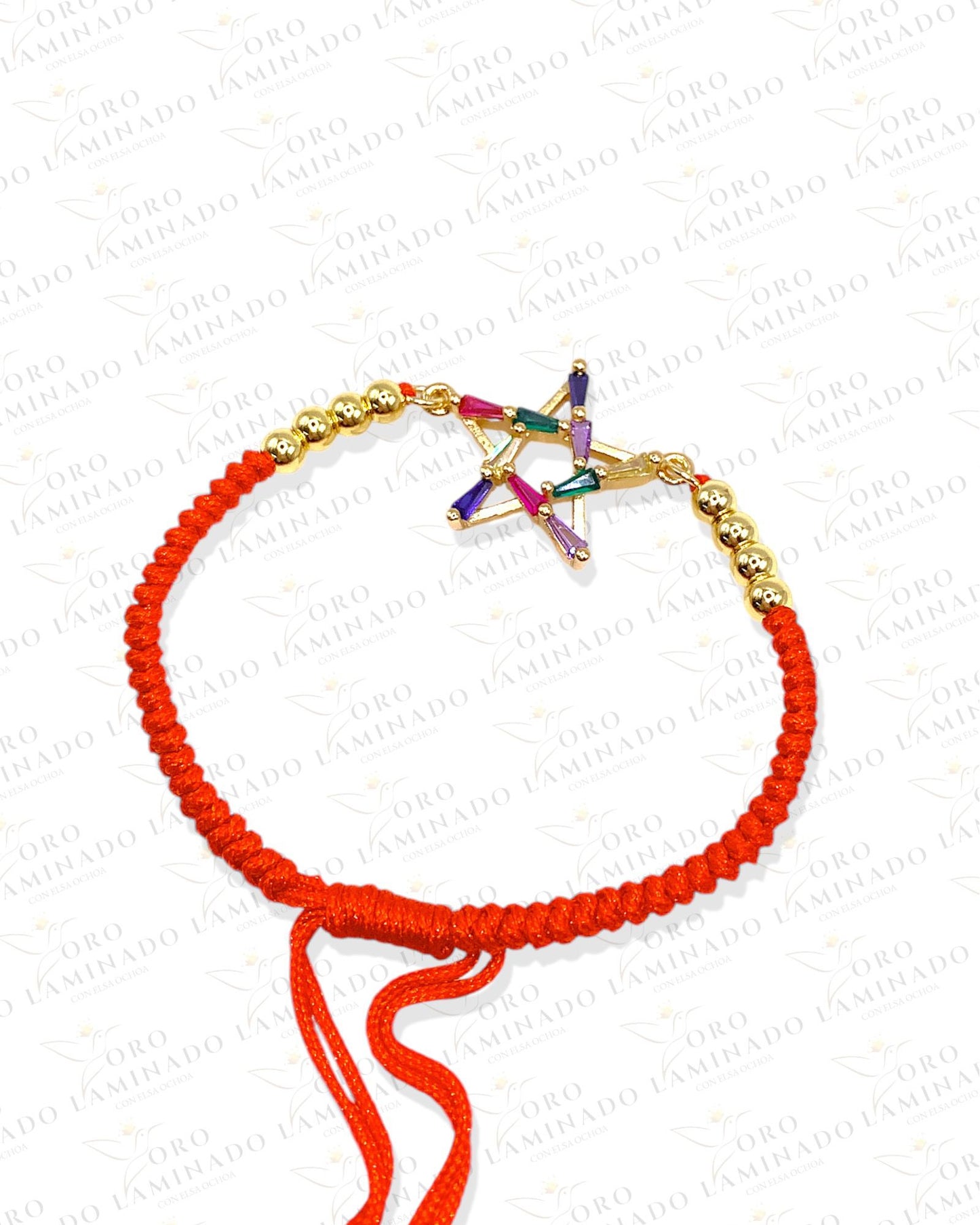 Red bracelet with star G123