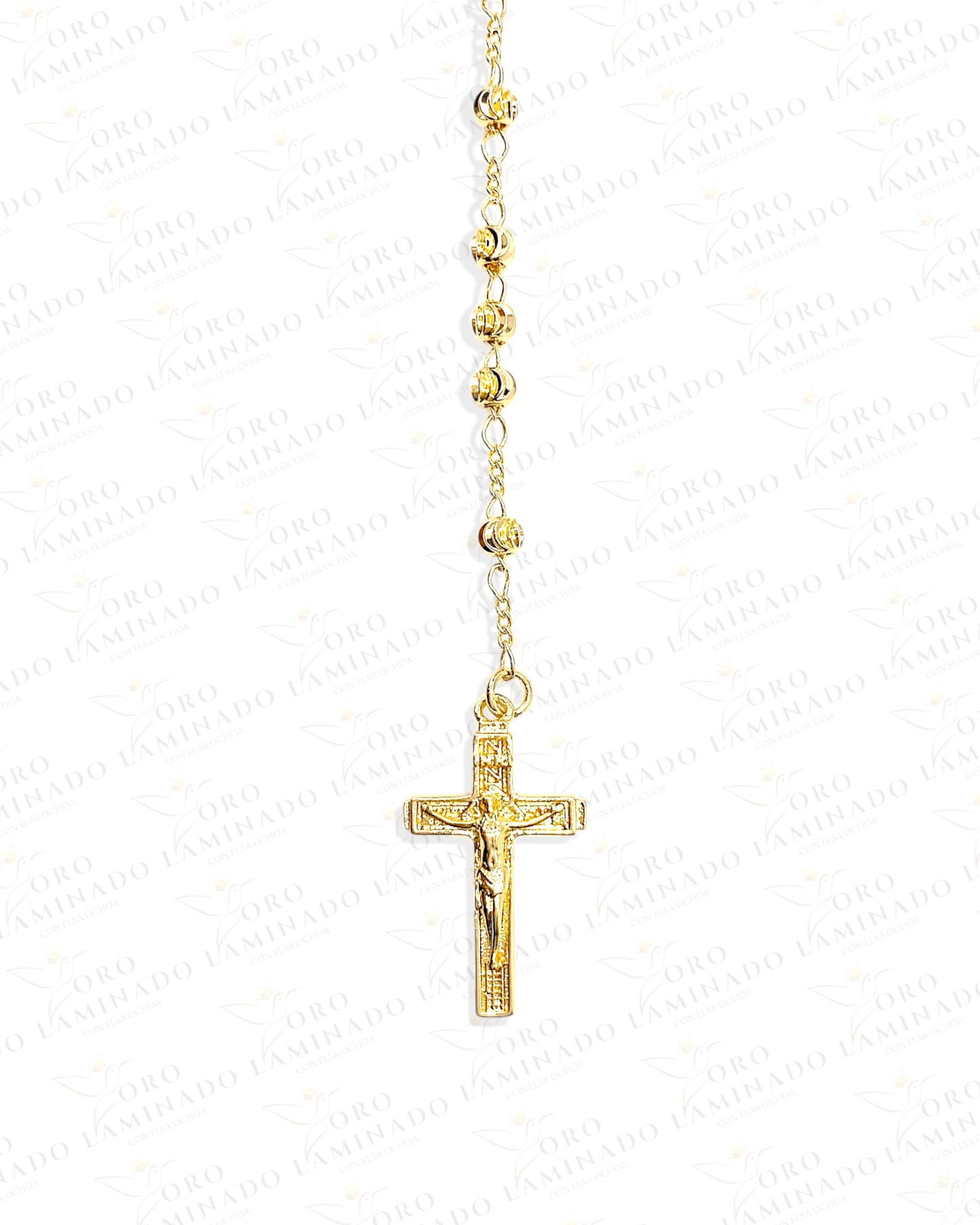 Virgin Mary Round Gold Rosary C304