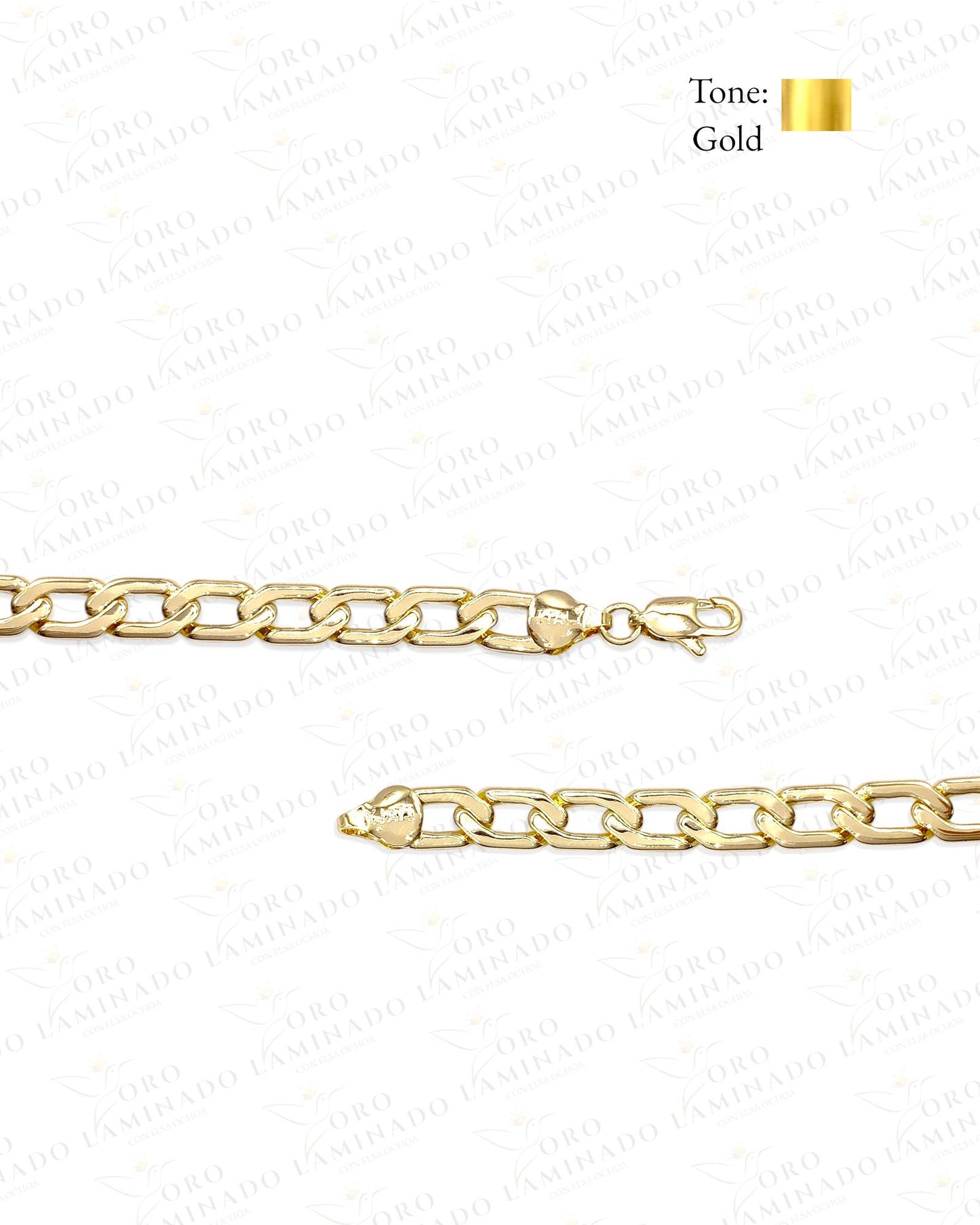 Gold Filled Squared Cuban Linked Bracelet B116