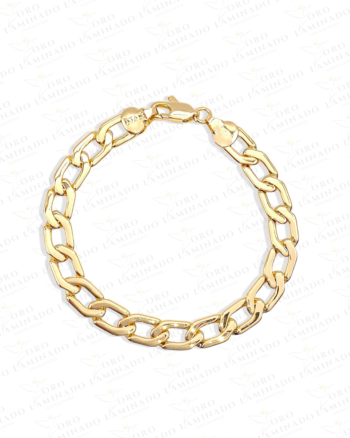 Gold Filled Squared Cuban Linked Bracelet B116