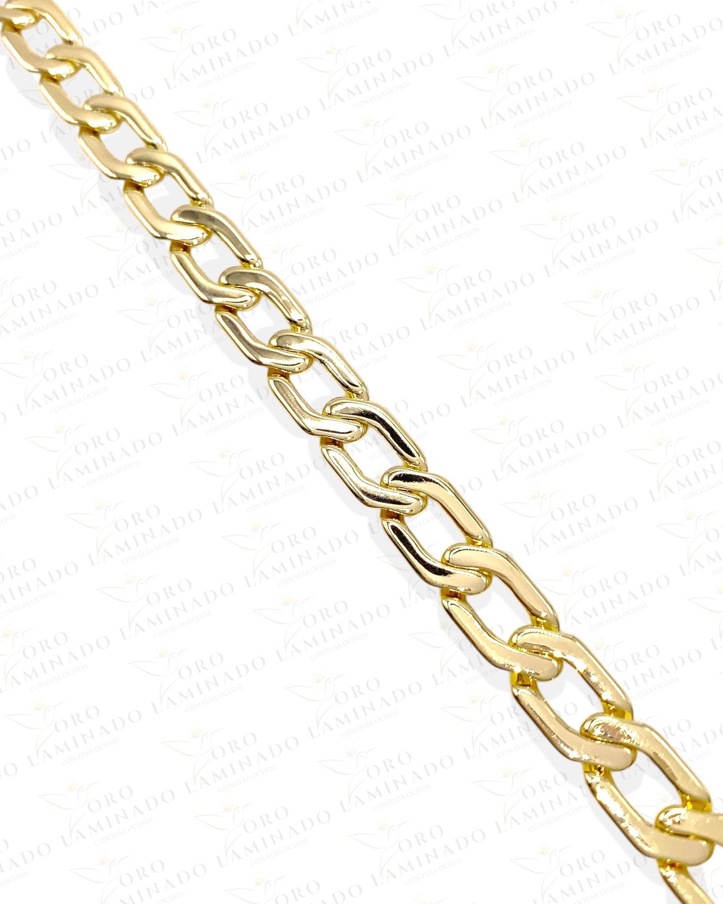 Gold Filled Squared Cuban Linked Bracelet B116