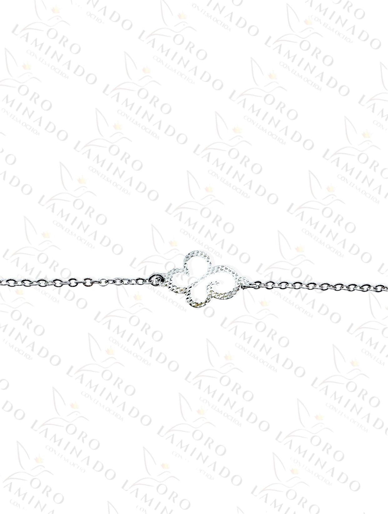 9”-10.5” Silver Butterfly Bracelet B91