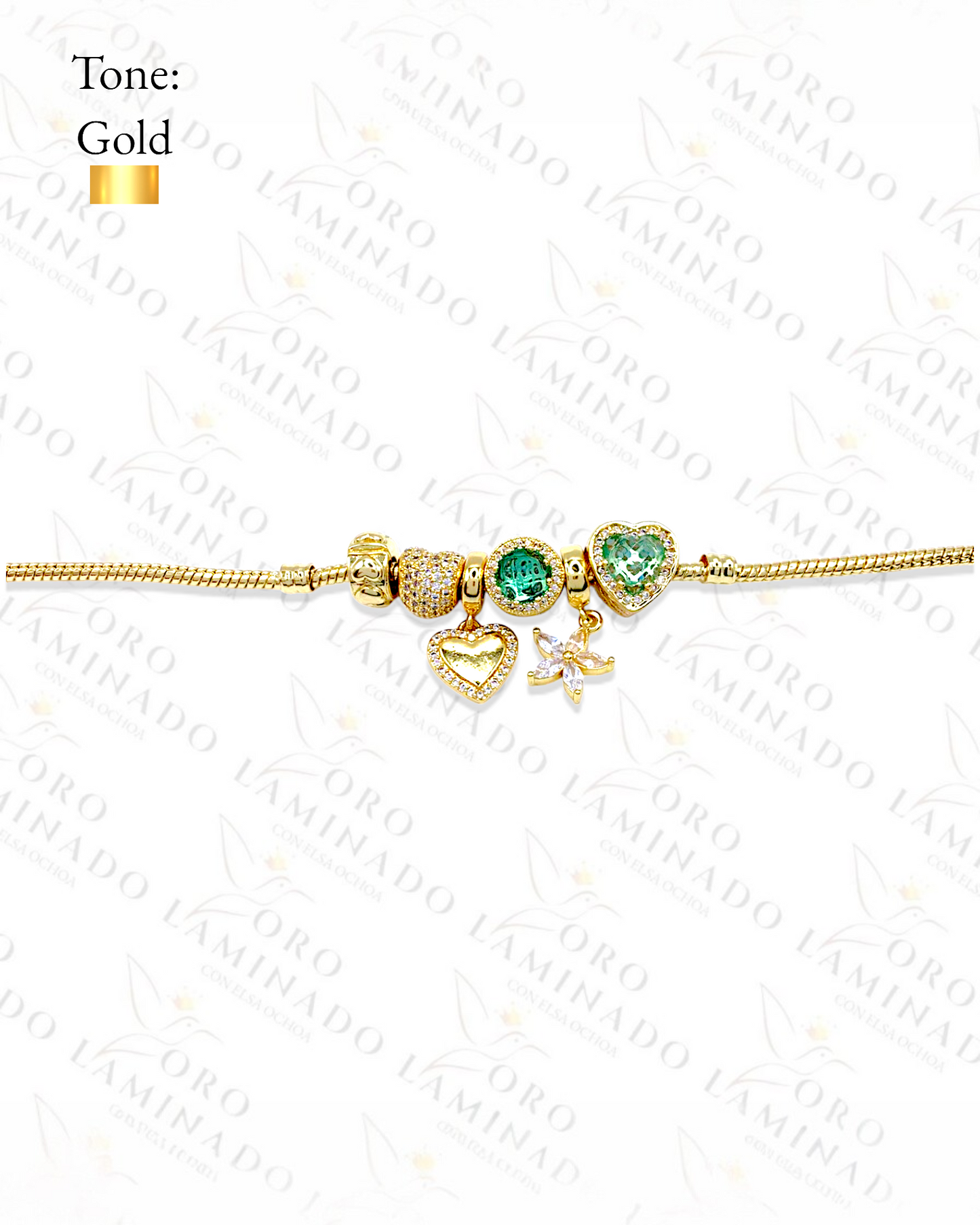 High Quality Hearts and Flower Charm Bracelet  C435