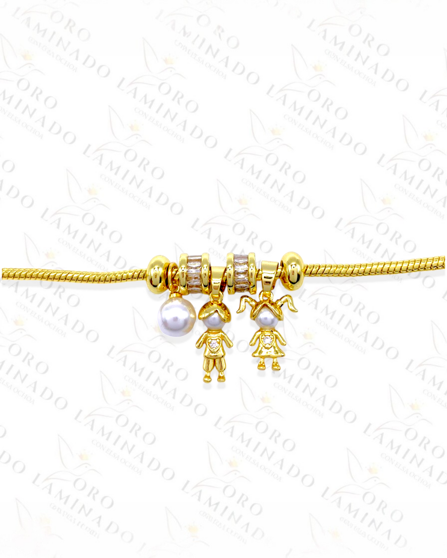 High Quality Kids Pearls Charm Bracelet Y461