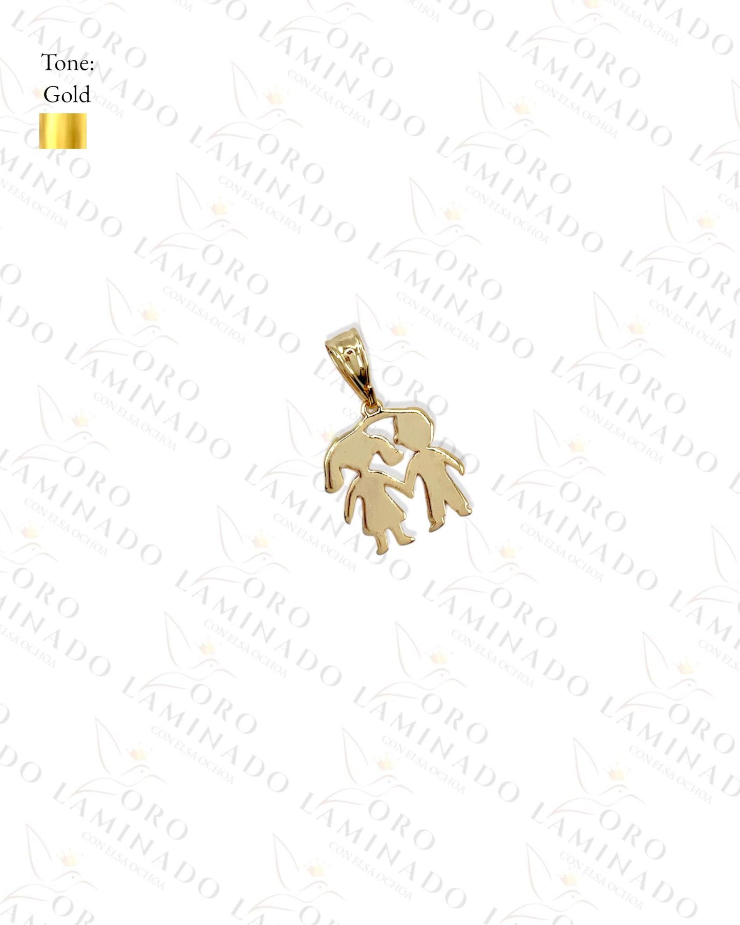 Gold Filled Boy and Girl Pendant R374