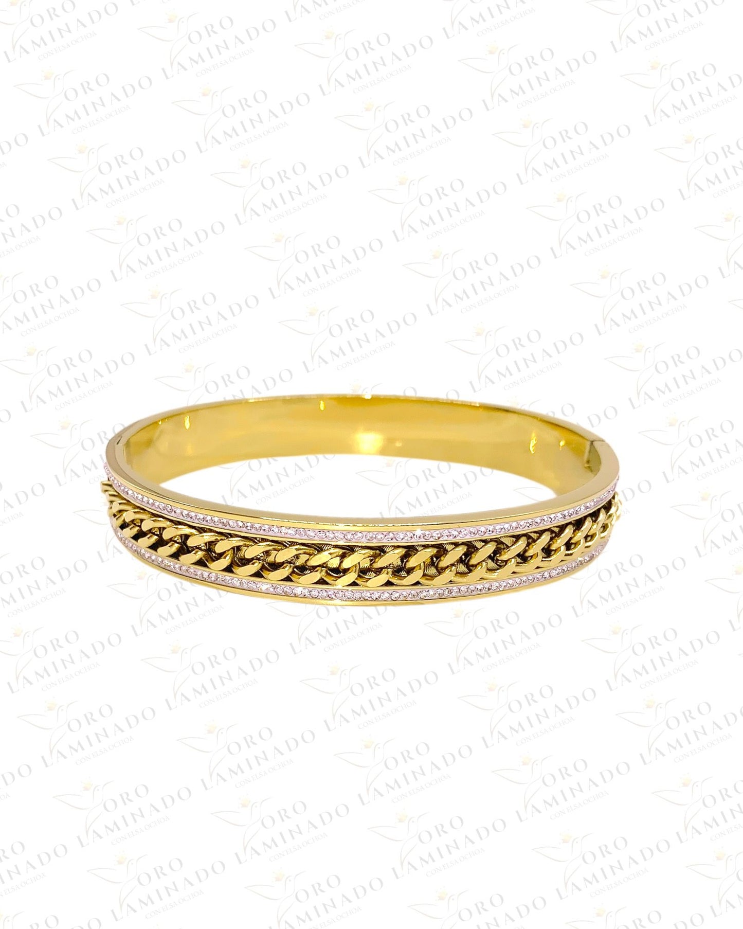 Cuban Stainless Steel Bangle Y325