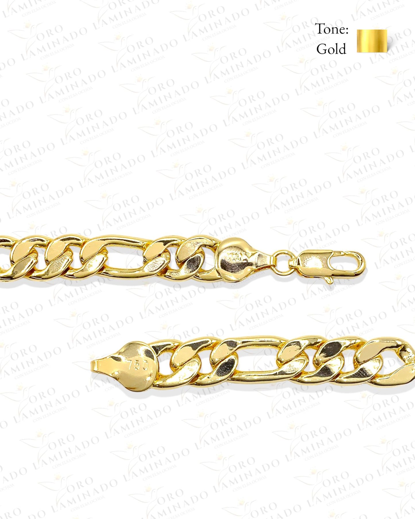 Figaro bracelet with plate G345