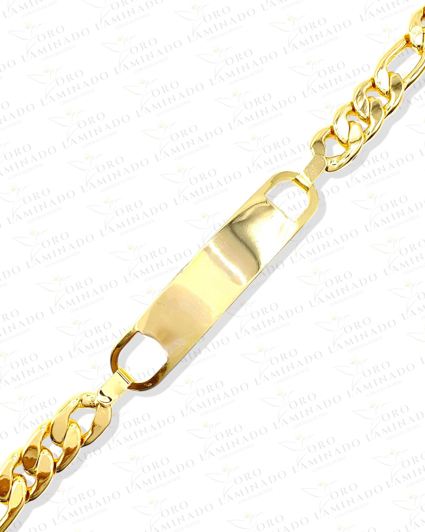 Figaro bracelet with plate G345